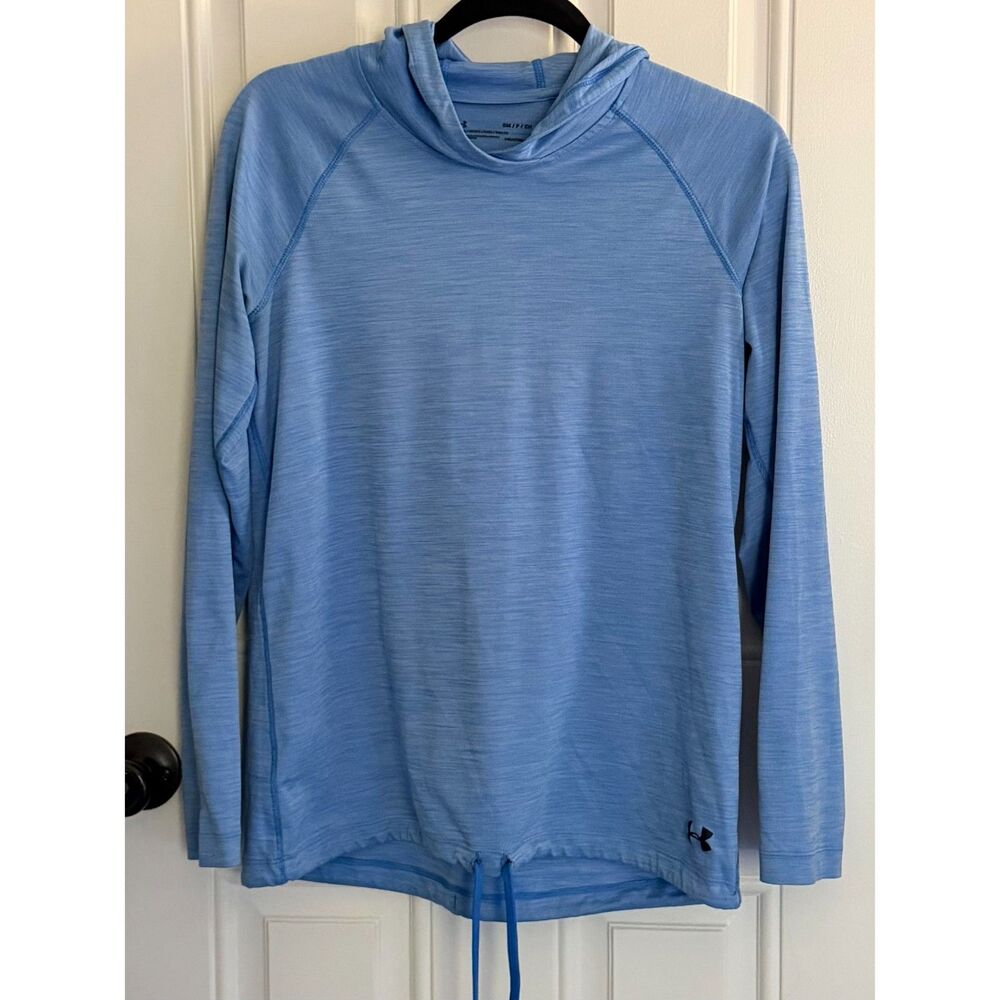 Under Armour Heatgear Lightweight Blue Hoodie Loose Fit size S